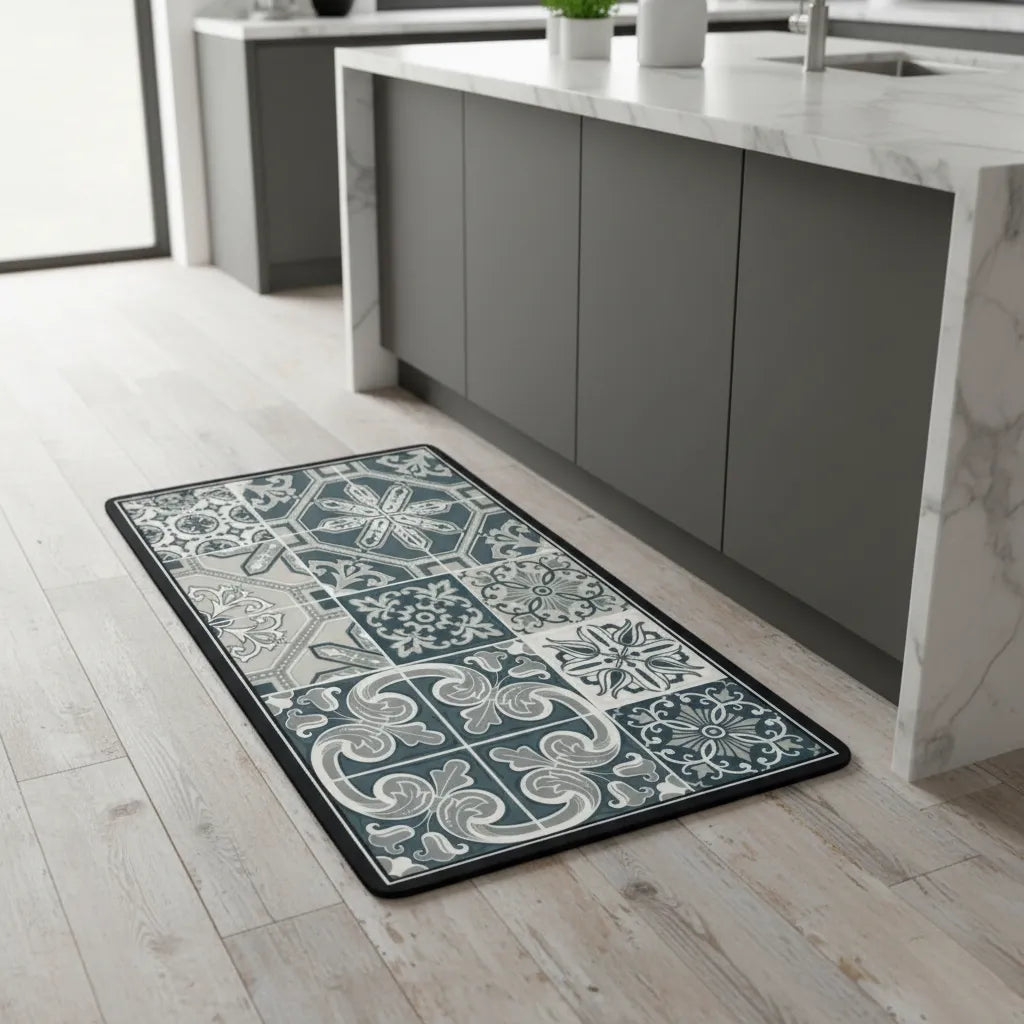 Set De 2 Alfombras Vinílicas Antideslizantes Para Cocina M13