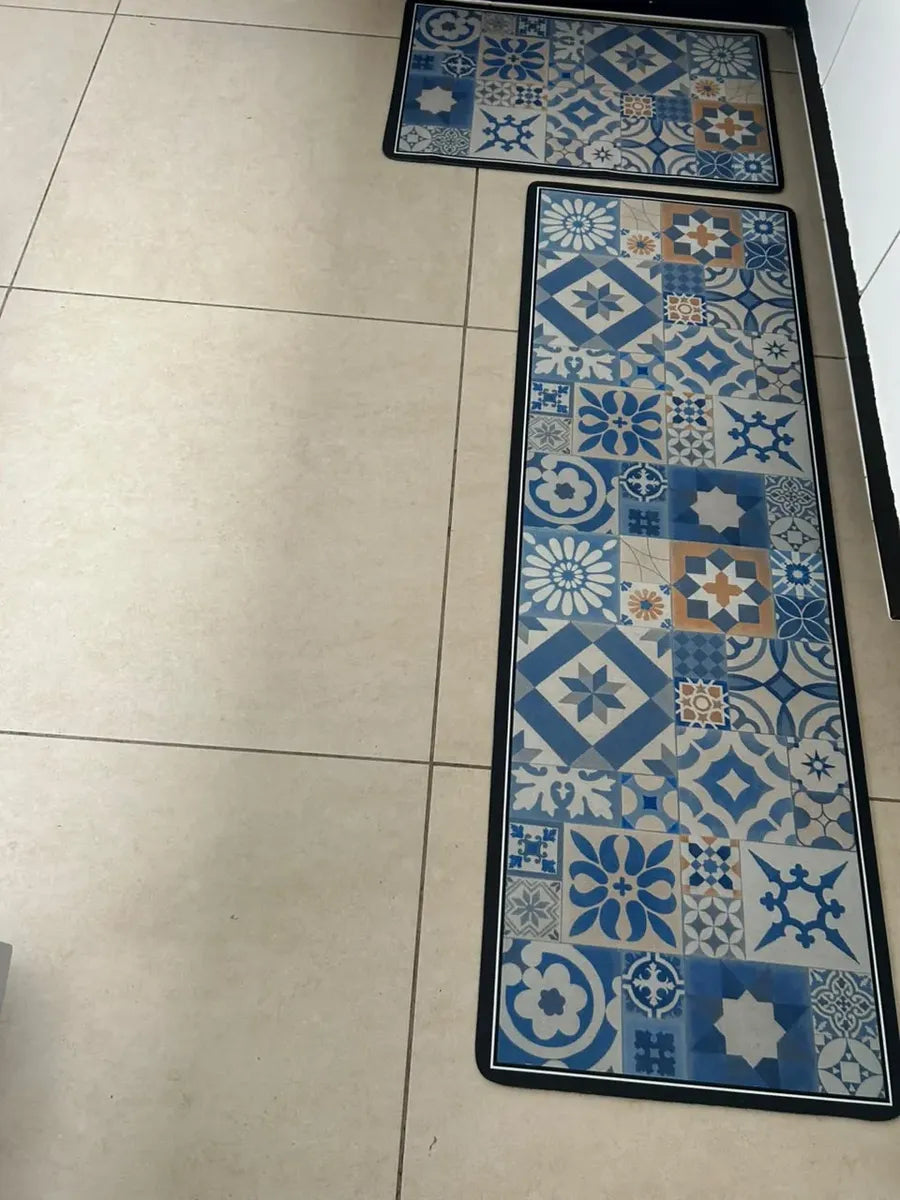 Set De 2 Alfombras Vinílicas Antideslizantes Para Cocina M12