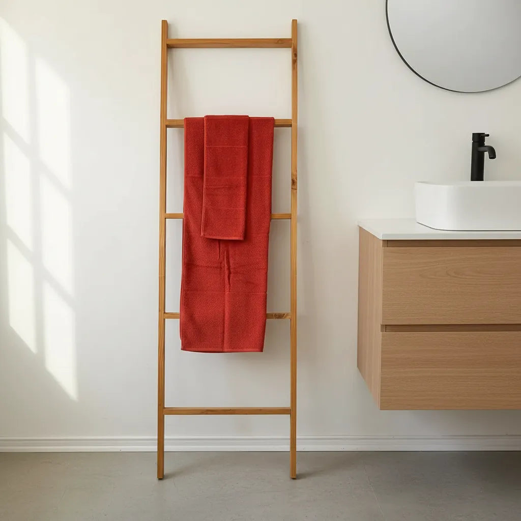 Set De 2 Toallas De Baño Terracota Baño Y Mano