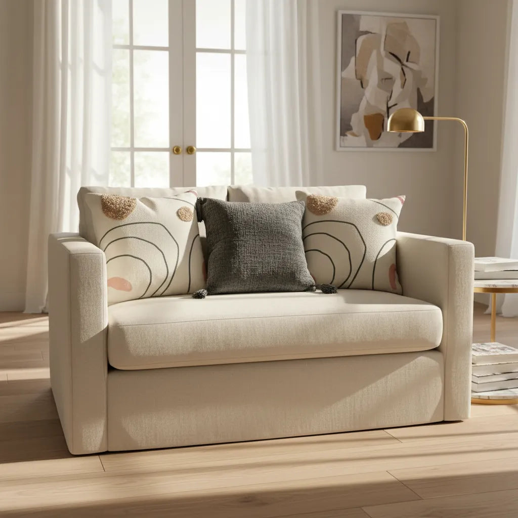 Set De 3 Cojines Decorativos Boho Abstracto Beige Y Gris