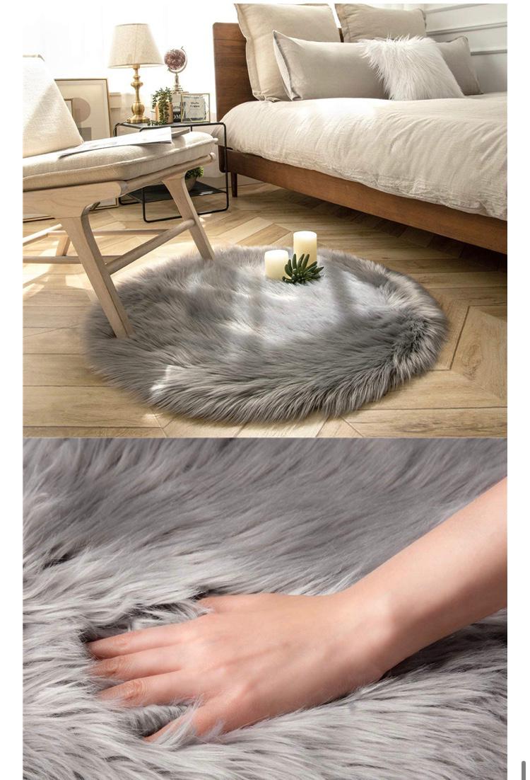 Alfombras redondas de pelo fino - 120 cm