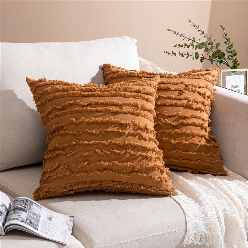 Fundas de cojines, con flequillos