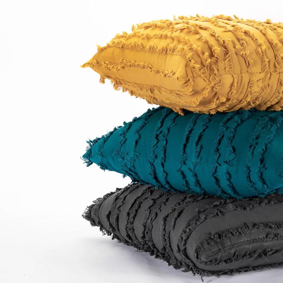 Fundas de cojines, con flequillos