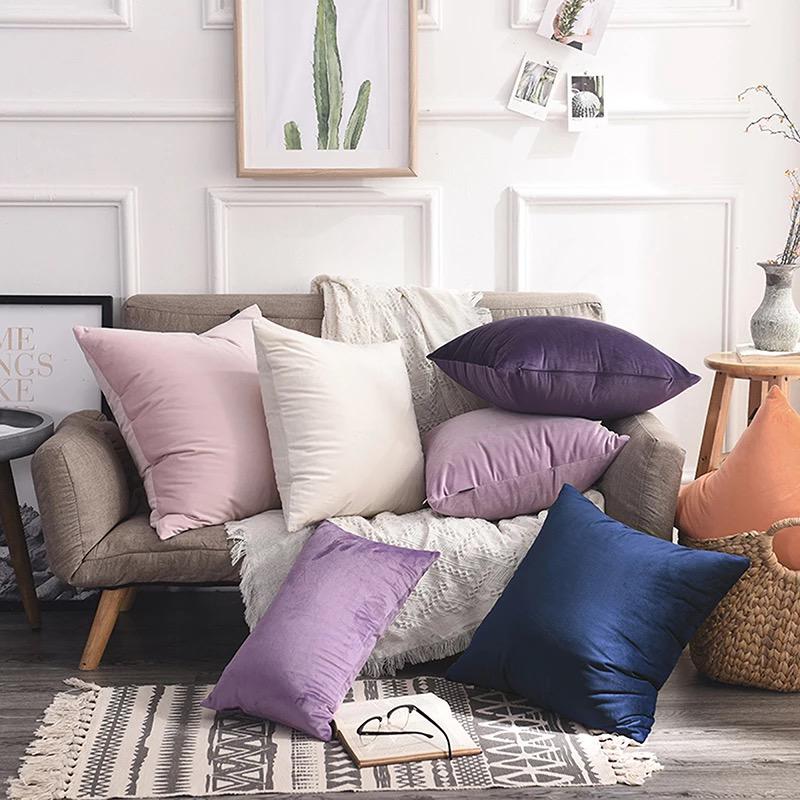 Fundas de cojín en terciopelo