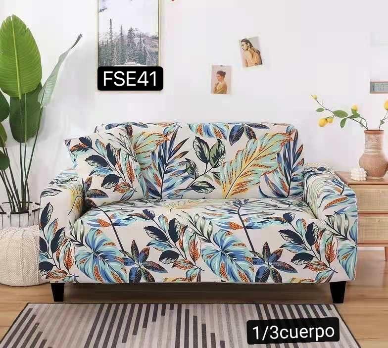 Fundas de Sofá 1 cuerpo hojas