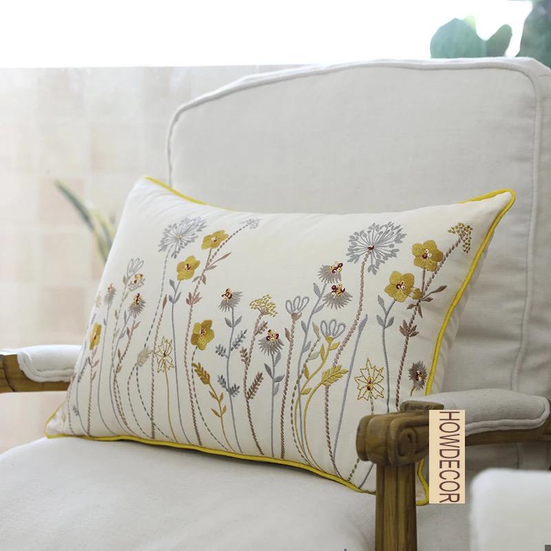 Fundas de cojines bordados punto