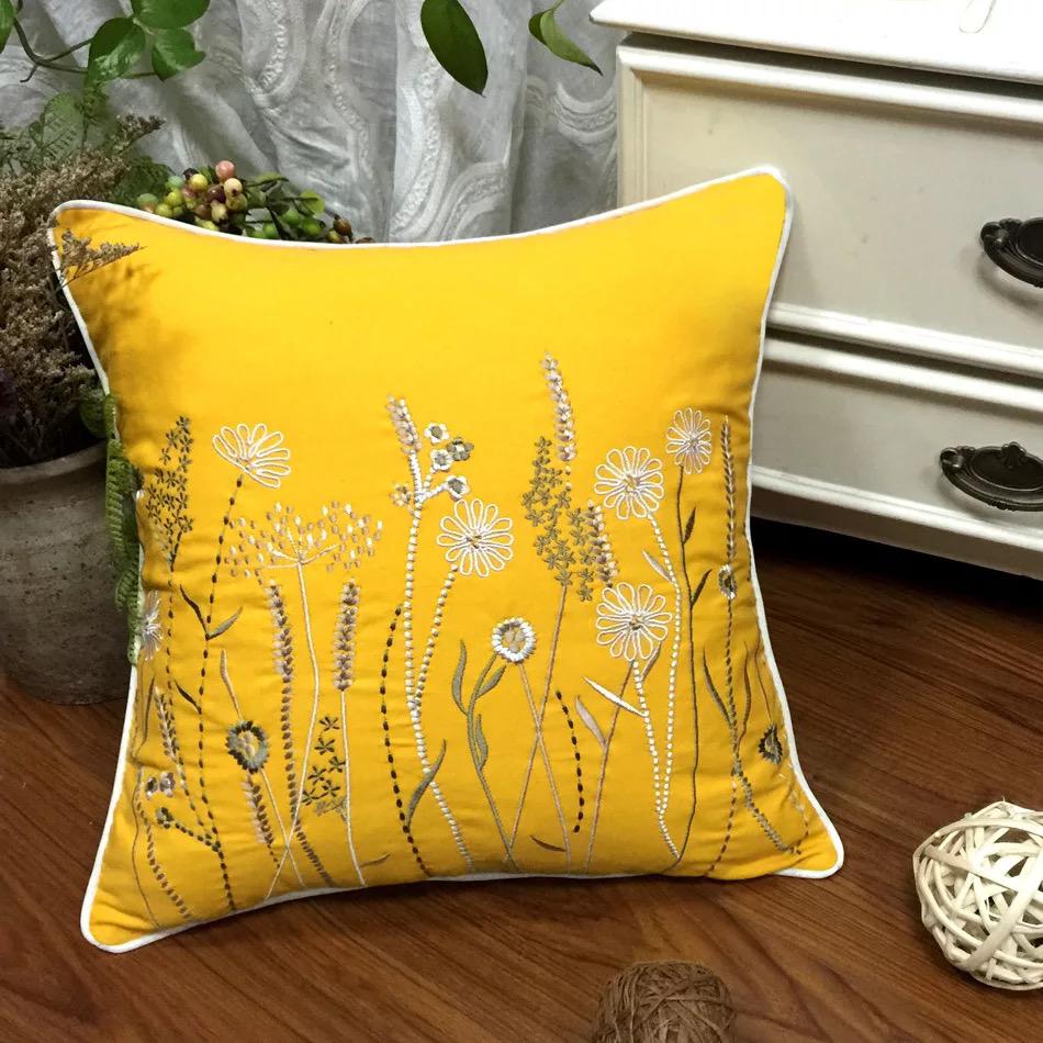 Fundas de cojines bordados punto