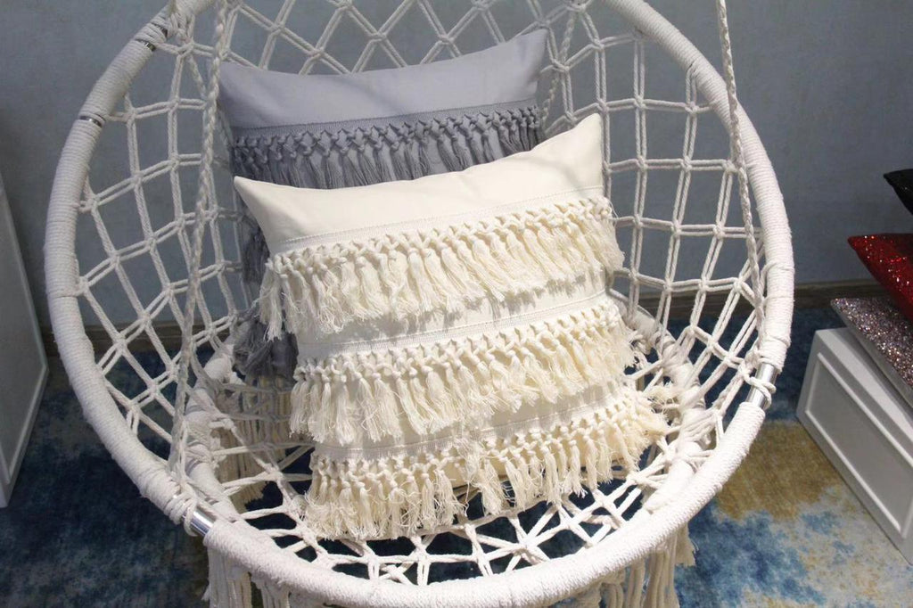 Fundas de cojines con flecos