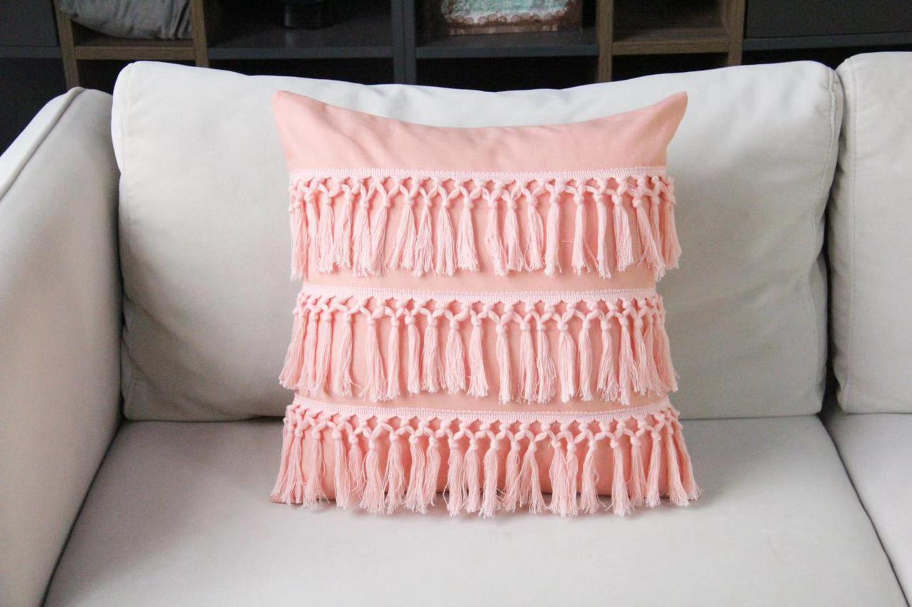 Fundas de cojines con flecos