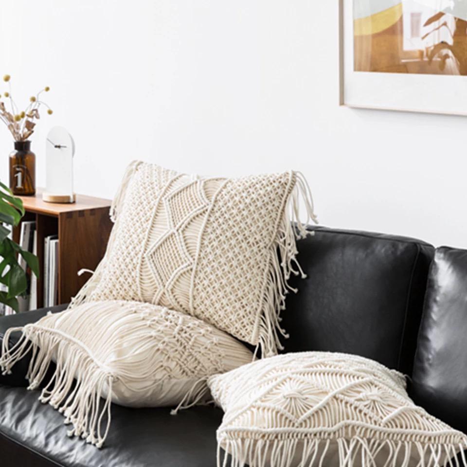 Fundas de cojines macramé