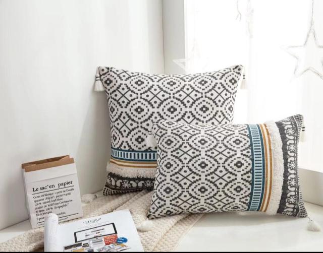 Fundas de cojines Kilim Con Borlas