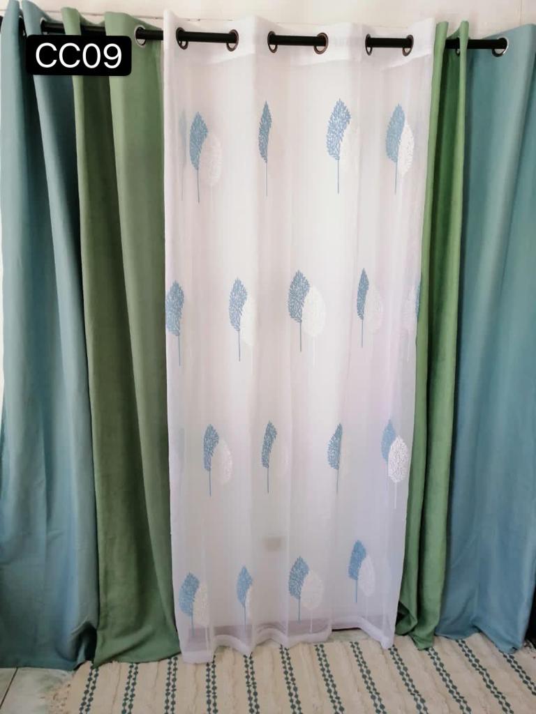 Cortinas combinadas