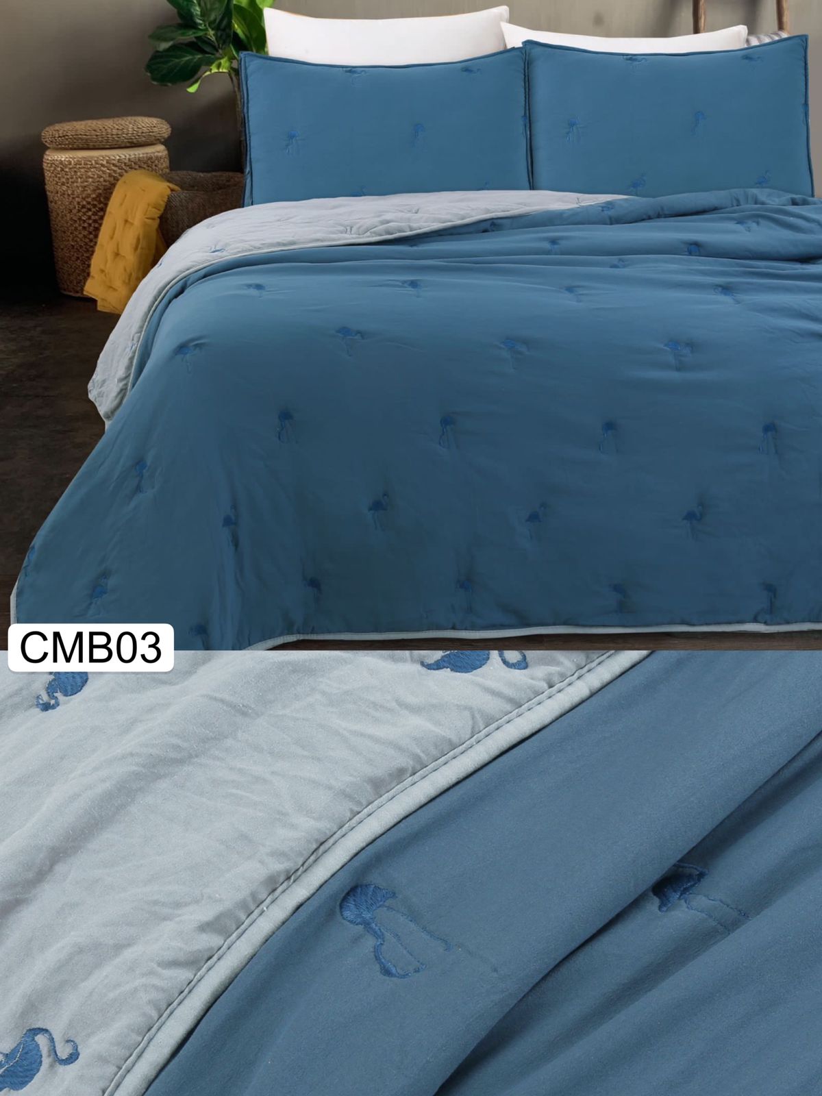 Cubrecamas bordados de algodón