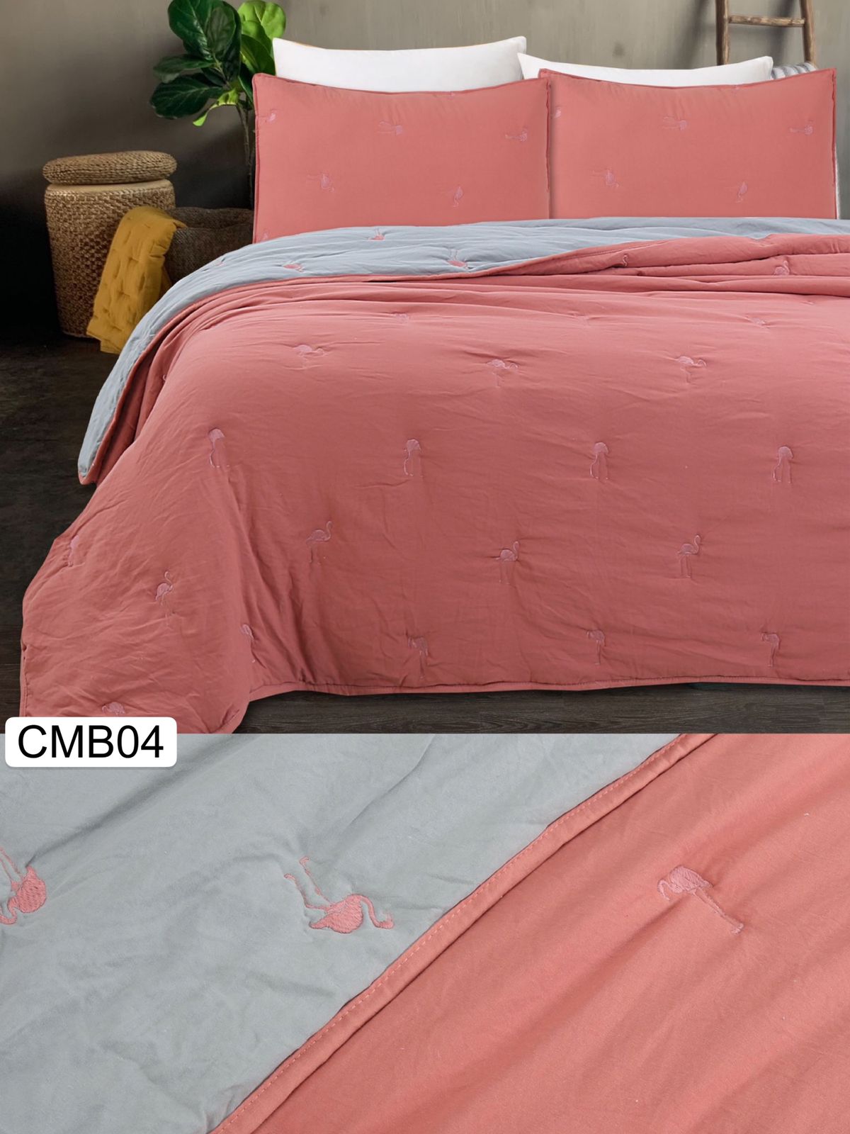 Cubrecamas bordados de algodón