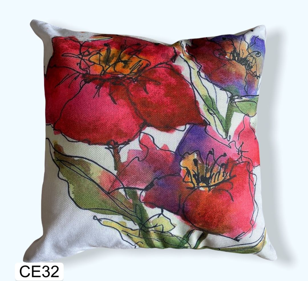 Fundas de cojines con estampados florales