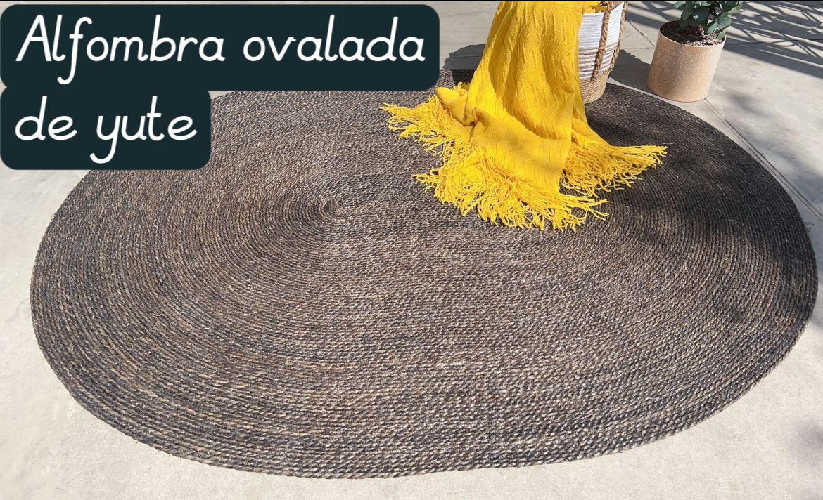 alfombra ovalda de yute