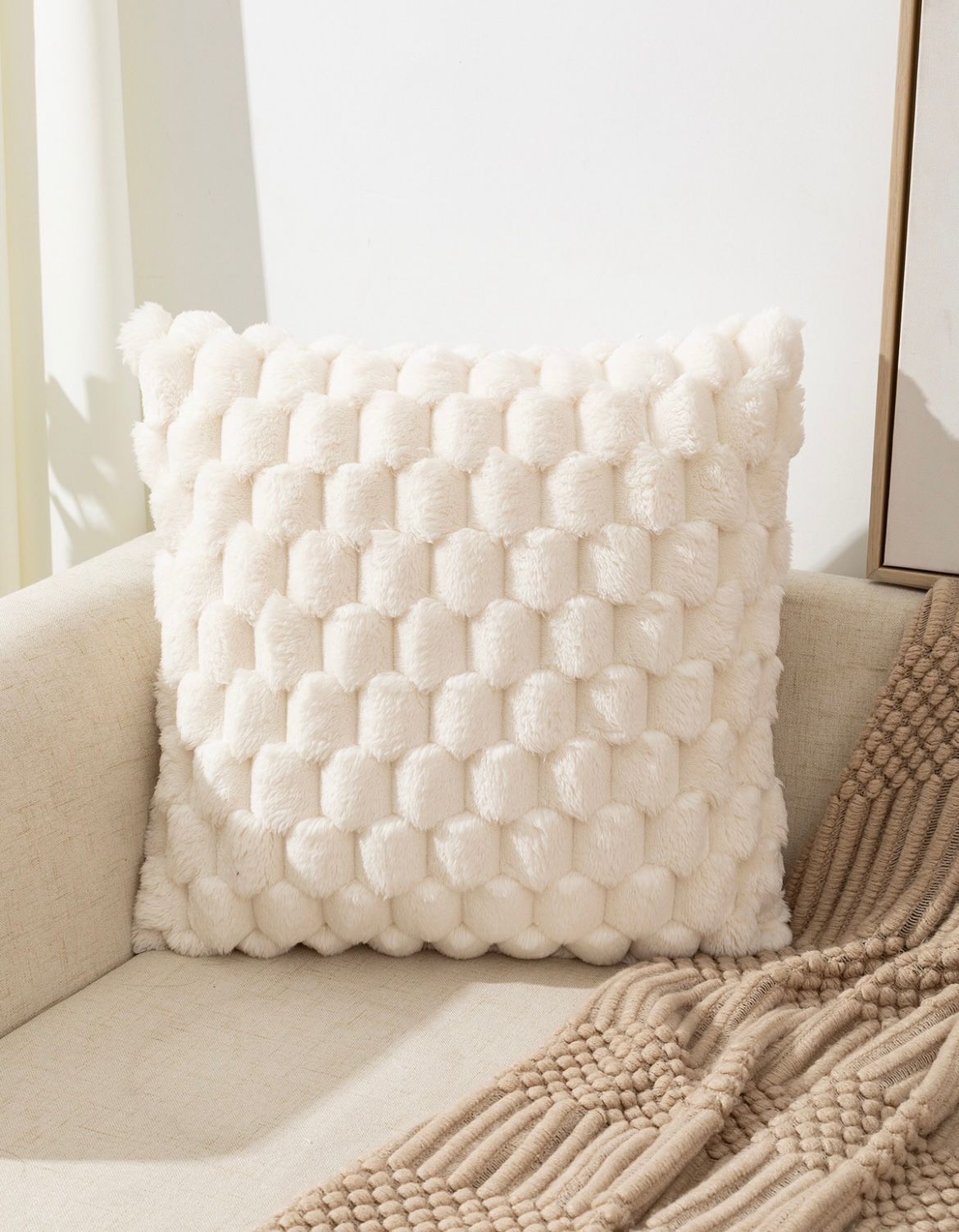 Funda de cojín extra,  diseño 3D, medida 45x 45cm