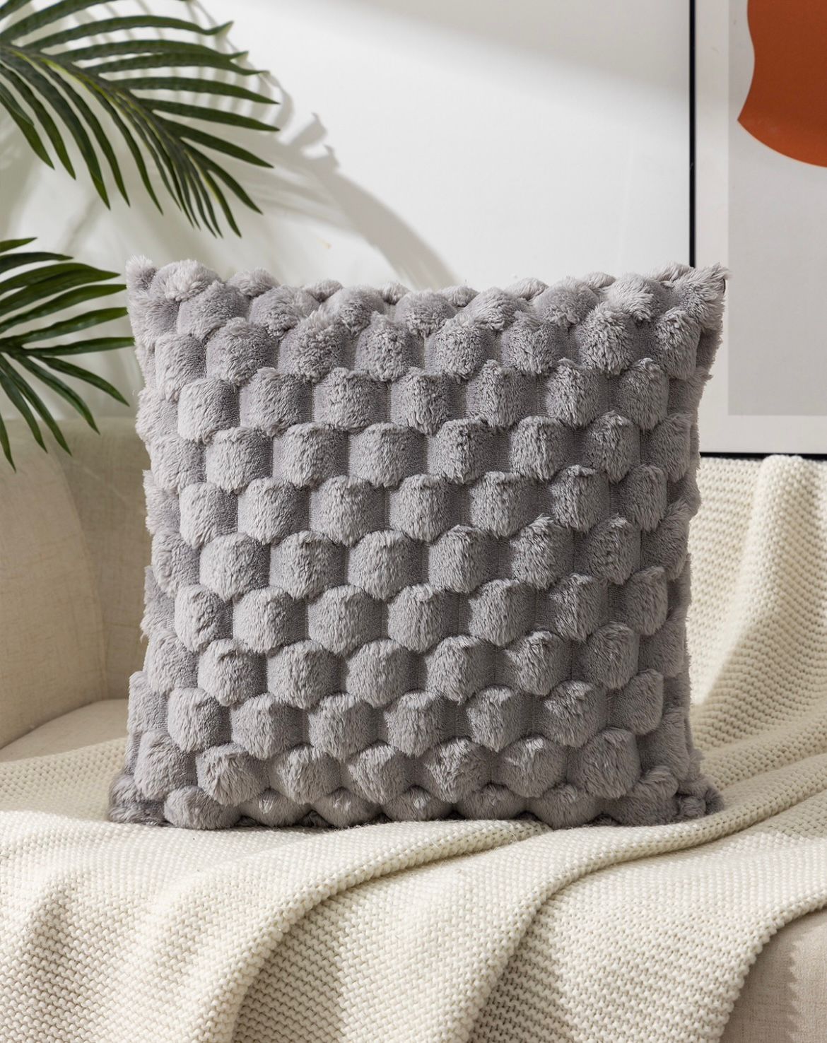 Funda de cojín extra,  diseño 3D, medida 45x 45cm