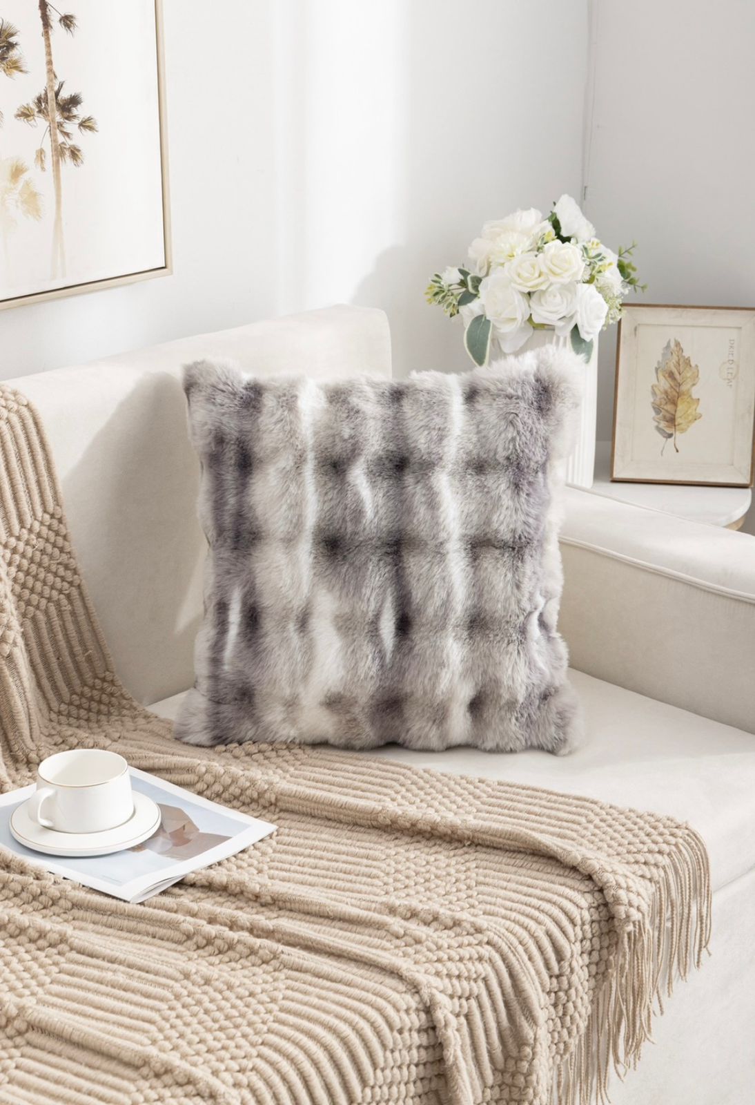 Funda de cojín extra,  diseño 3D jaspeado 45x 45cm