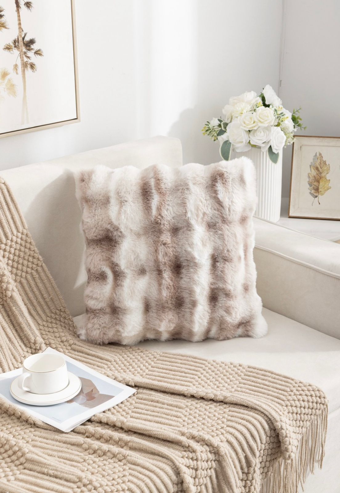 Funda de cojín extra,  diseño 3D jaspeado 45x 45cm