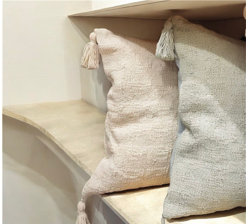 Fundas de cojines lino con flecos