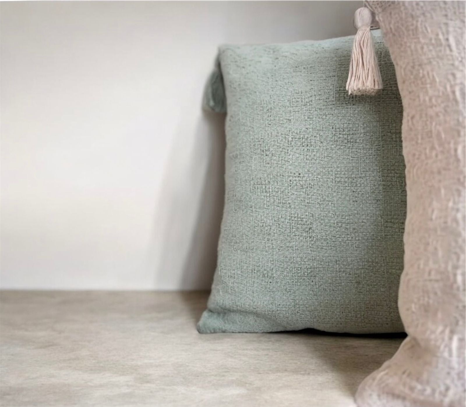 Fundas de cojines lino con flecos