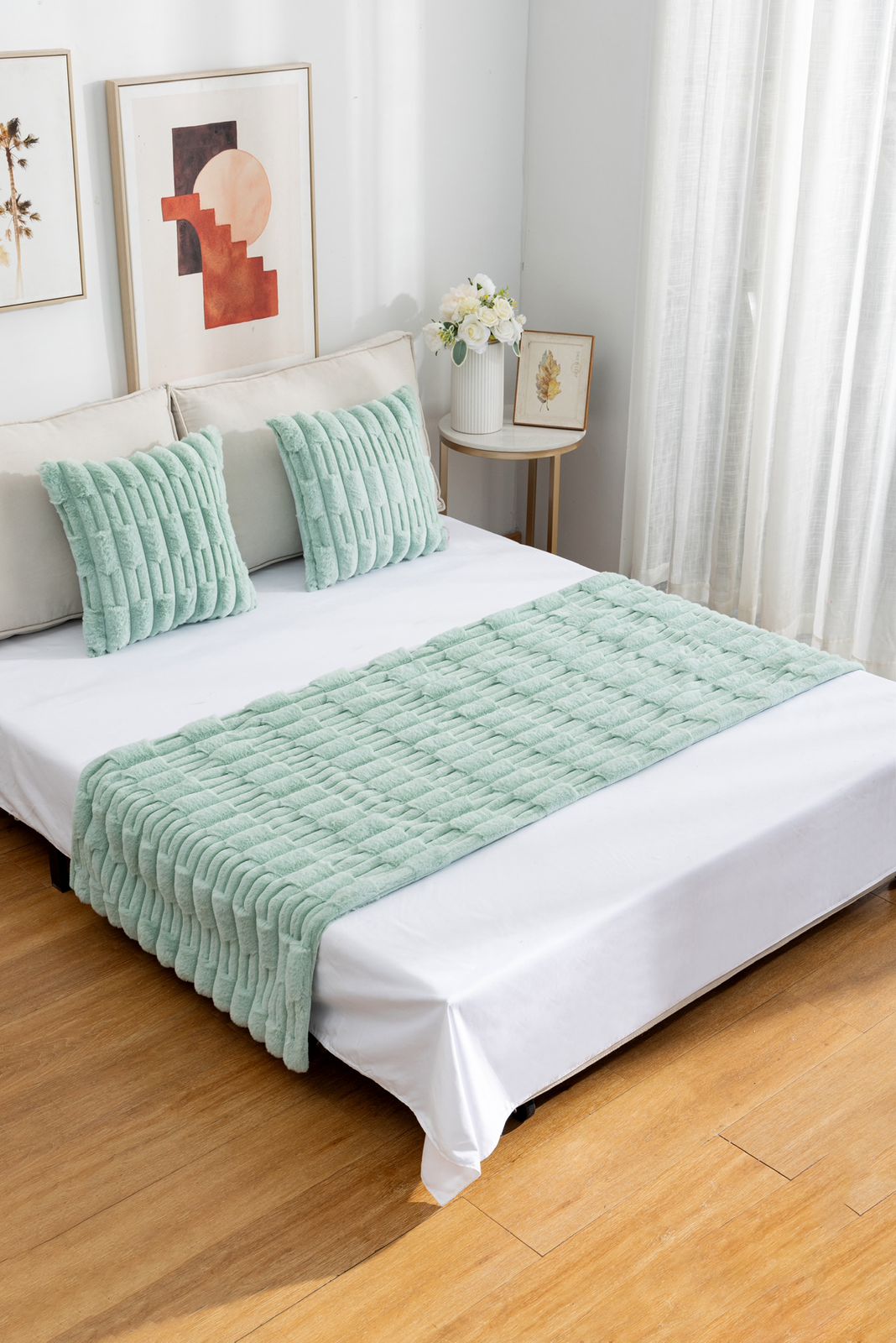 Kit de piecera con + 2 fundas  extra suave, bambu