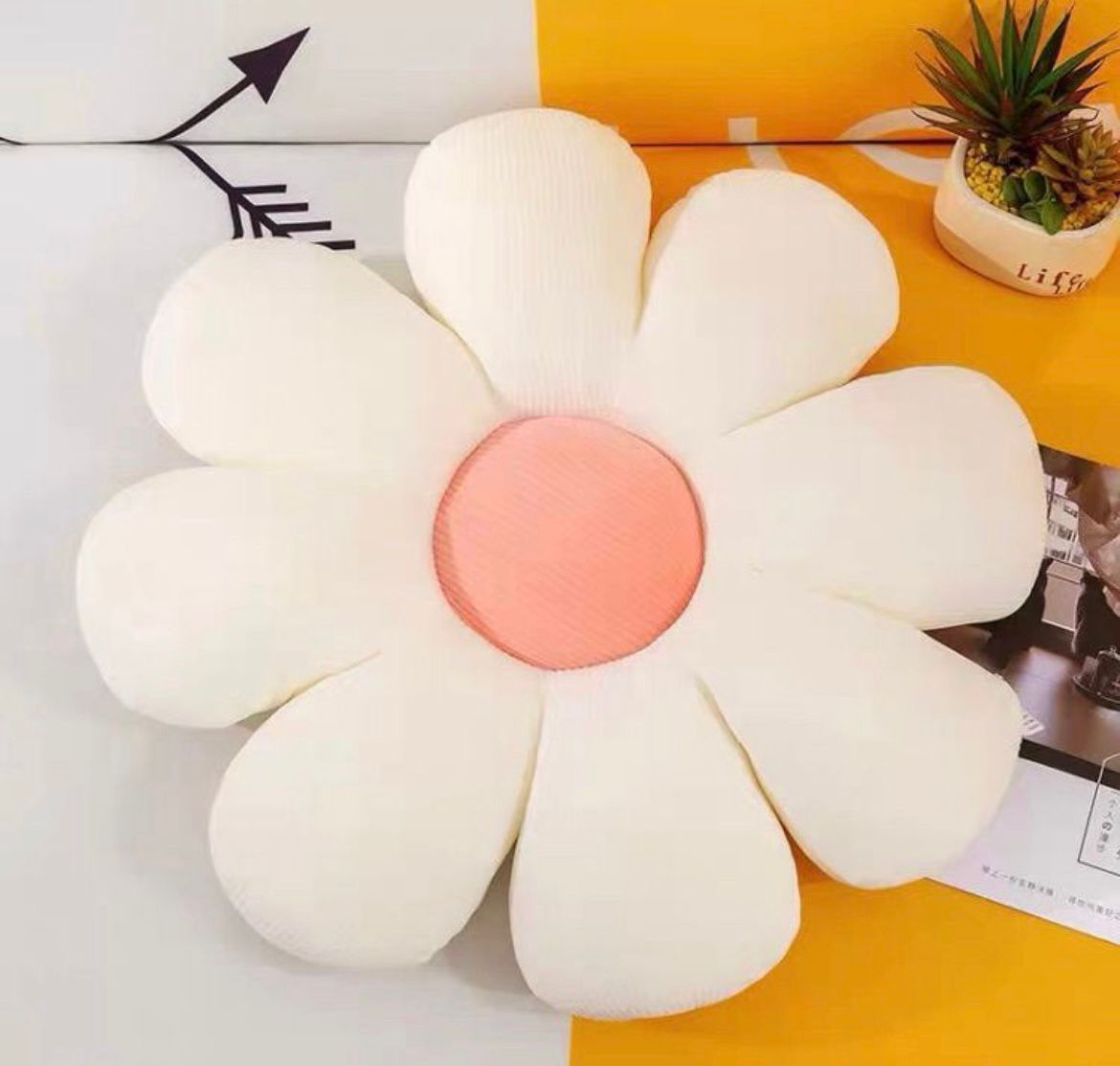 Cojín Decorativo  Forma De Flor Multicolores