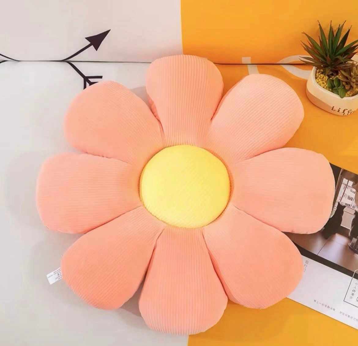 Cojín Decorativo  Forma De Flor Multicolores