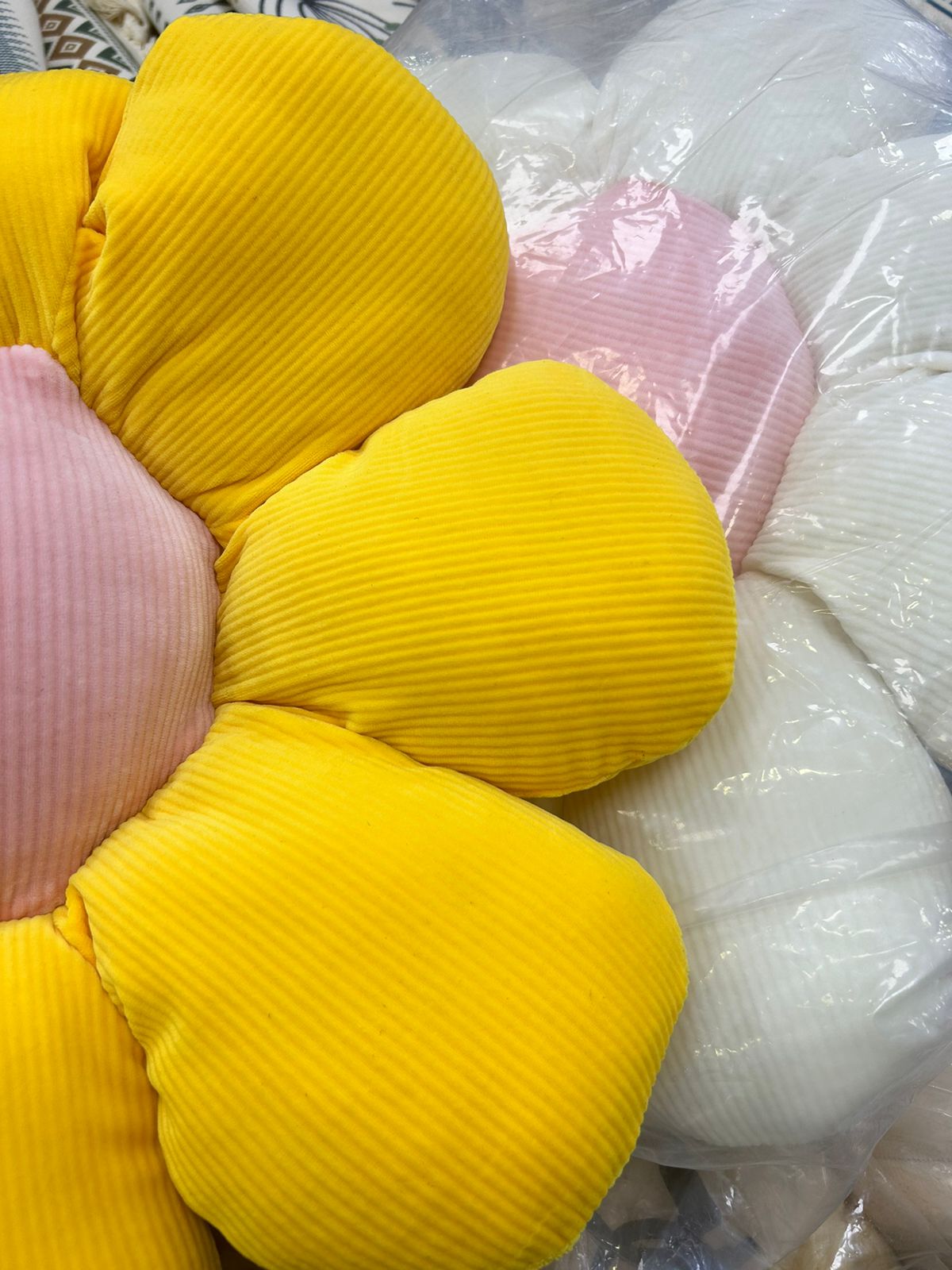 Cojín Decorativo  Forma De Flor Multicolores