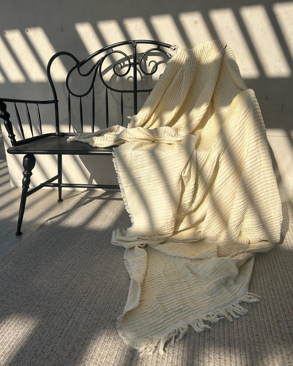 Manta Waffle Blanca Deflecado 240x2.20cm