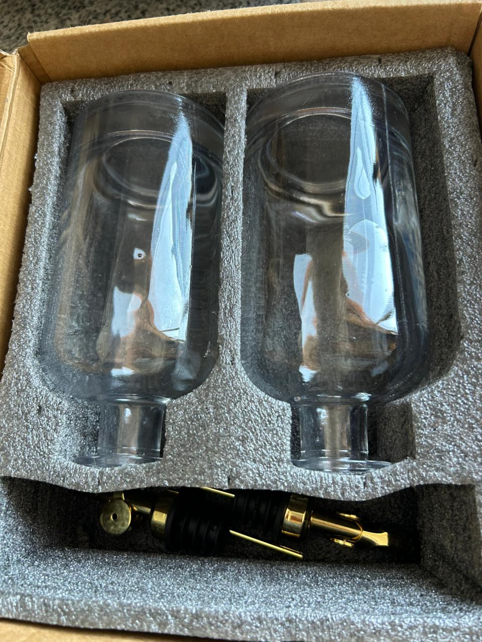 Set De 2 Botellas Dispensadoras De Aceite De Vidrio