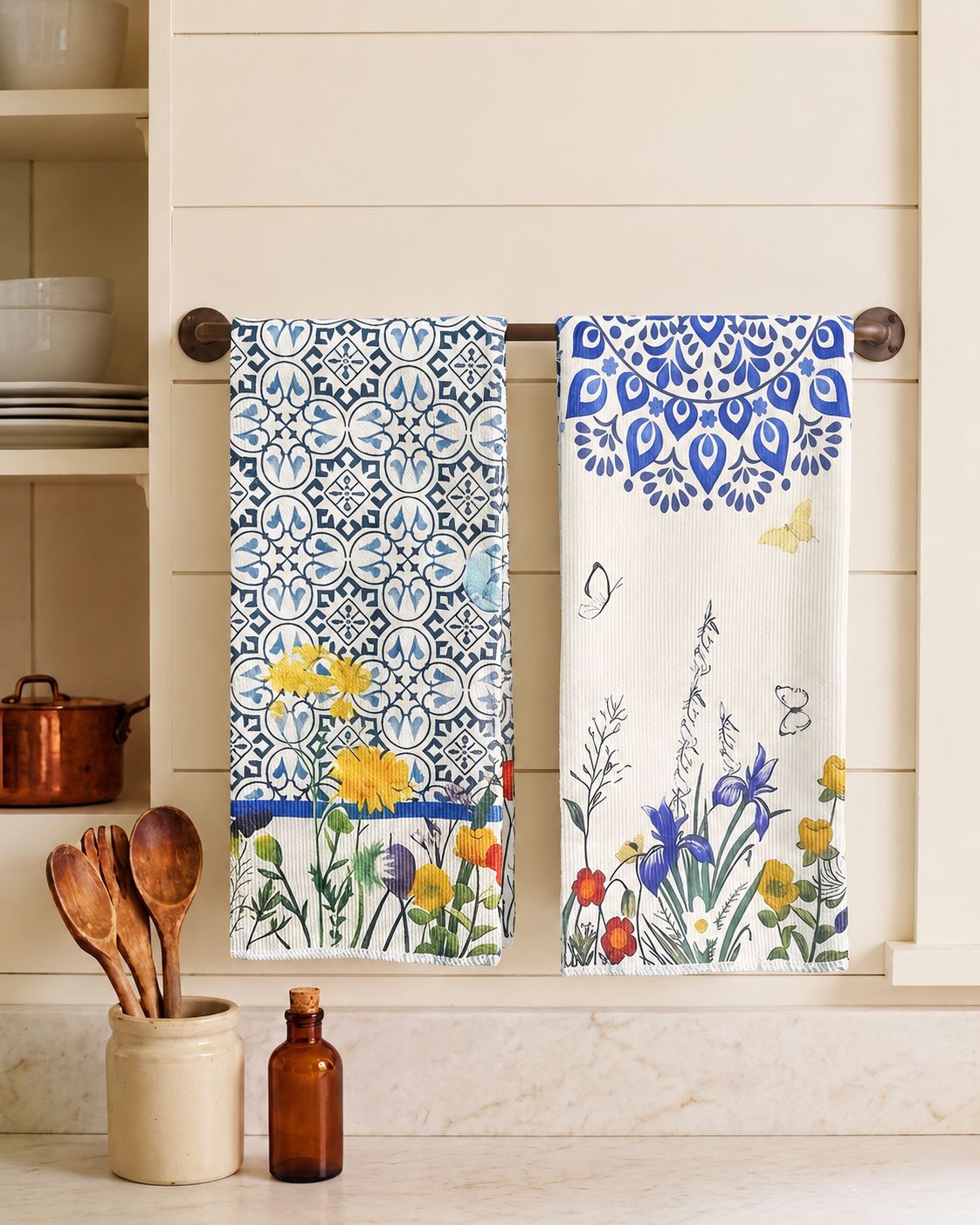 Set De 2 Paños De Tela Rectangulares 45cmx70cm - Mandala