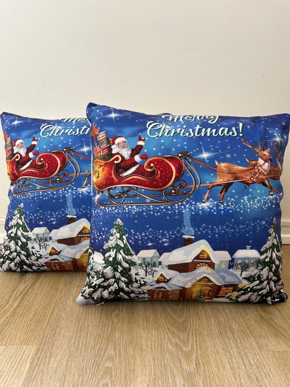 Fundas de cojines diseño navideño, trineo