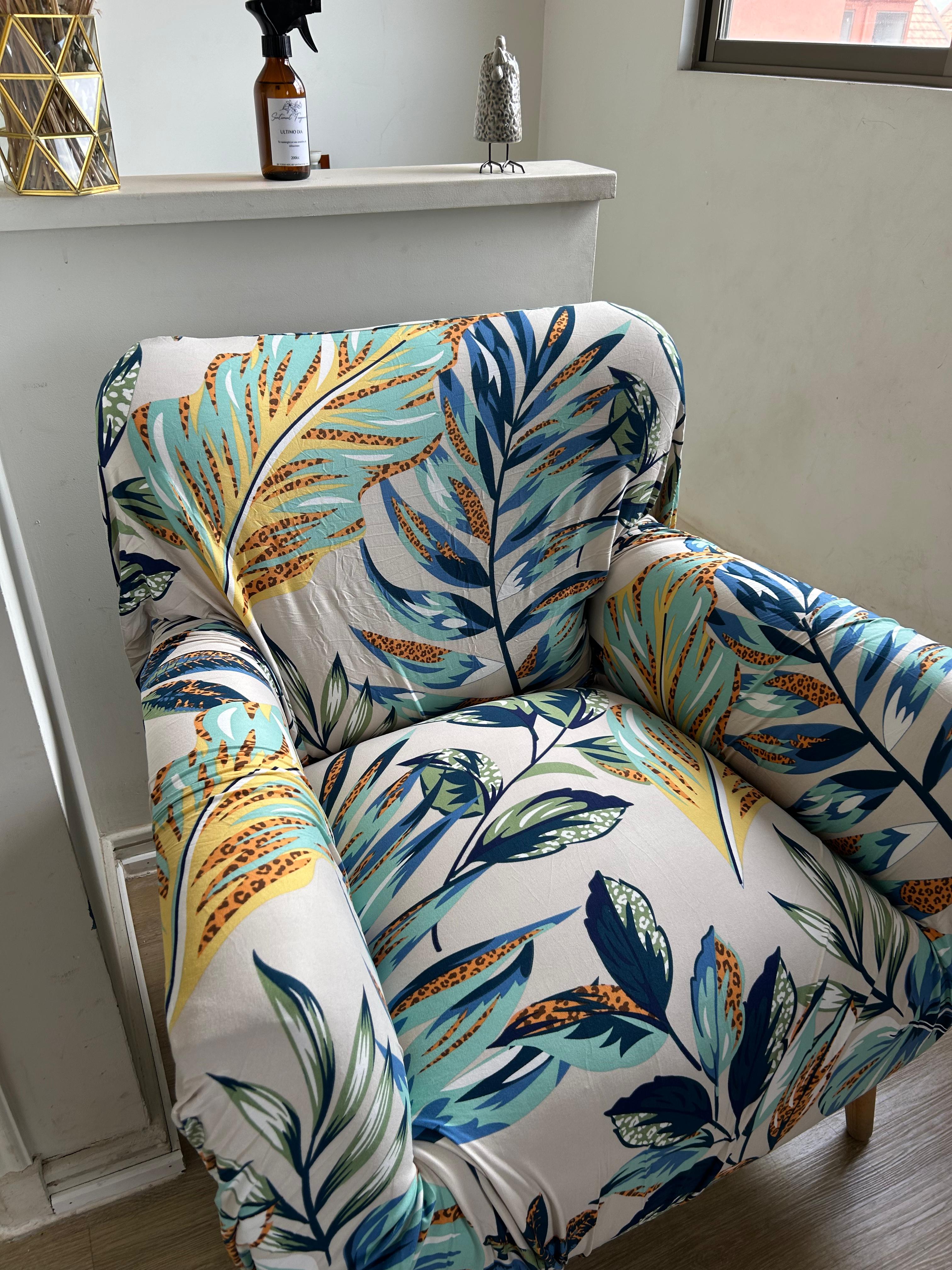 Fundas de Sofá 1 cuerpo hojas