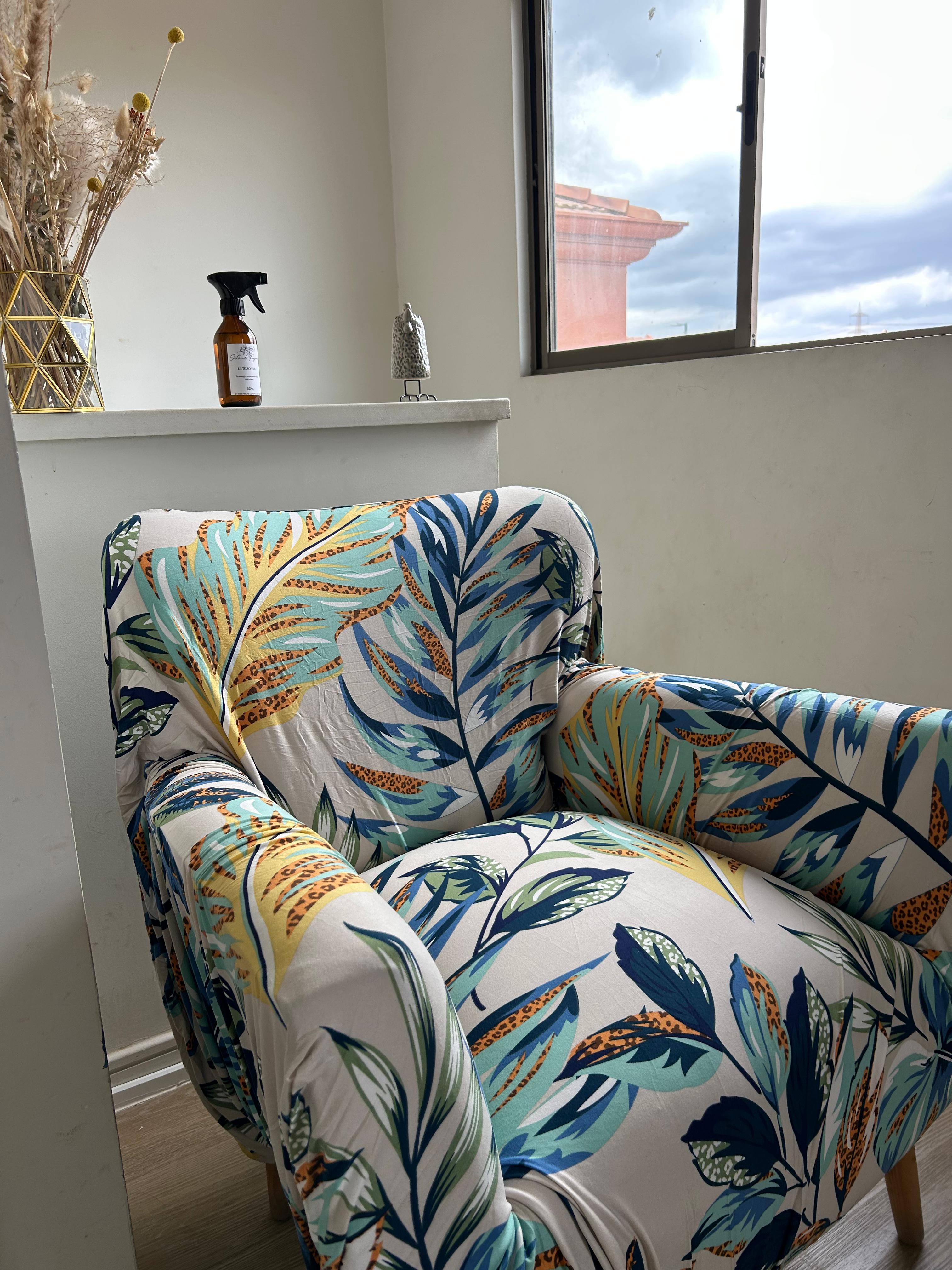 Fundas de Sofá 1 cuerpo hojas