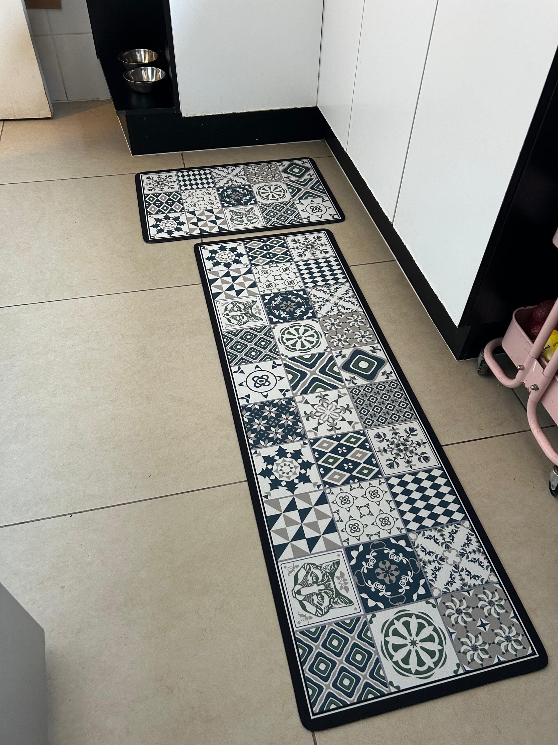 Set de 2 alfombra vinilicas  antideslizante M09