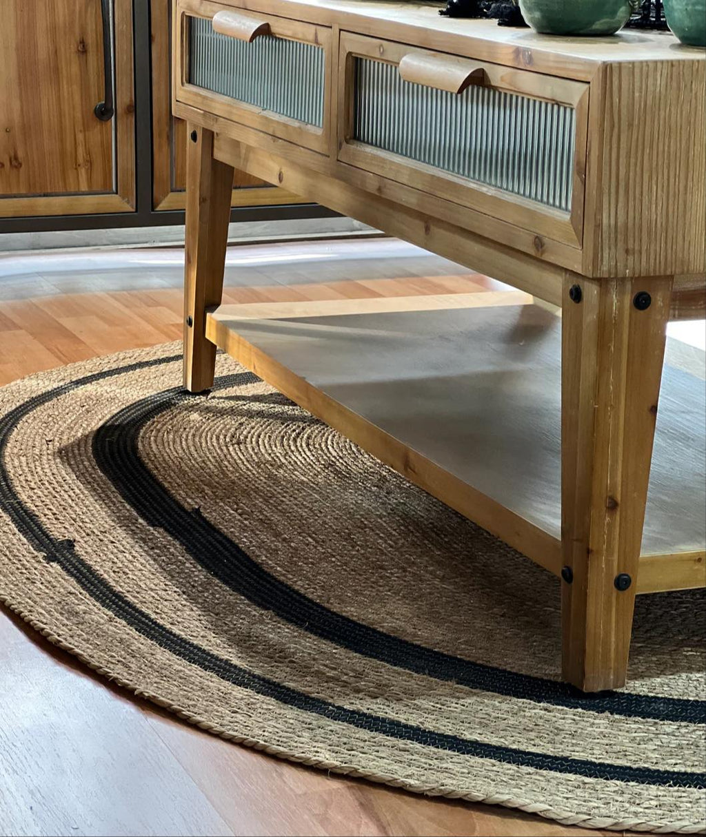 Alfombra ovalada de Yute