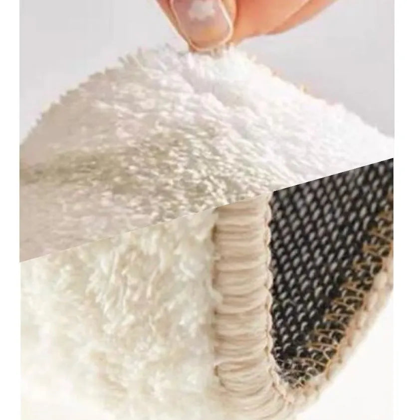 Alfombra Redonda De Felpa Con Antideslizante Diseño Flor rosa