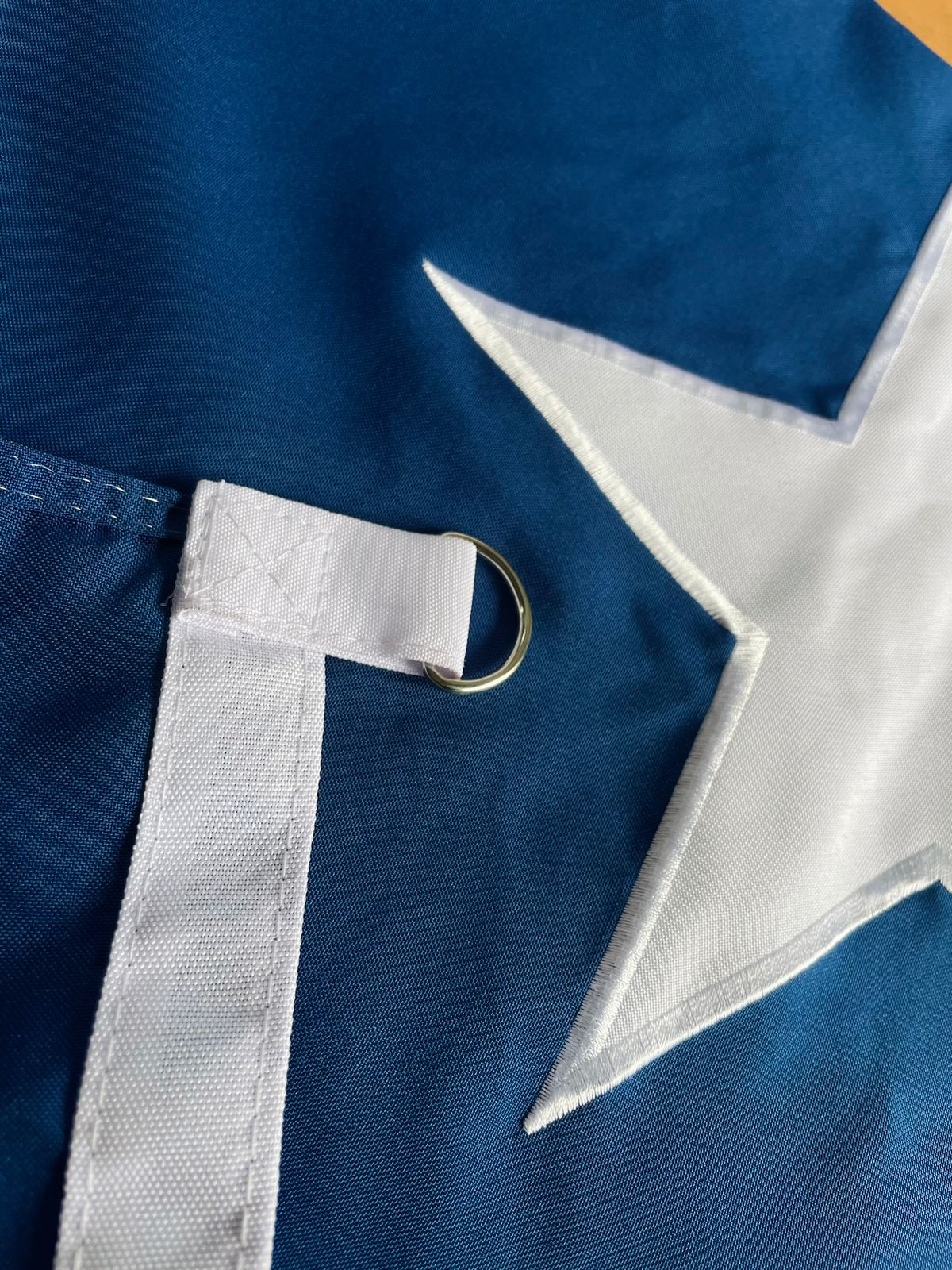 Bandera de chile, detalle  bordada grande