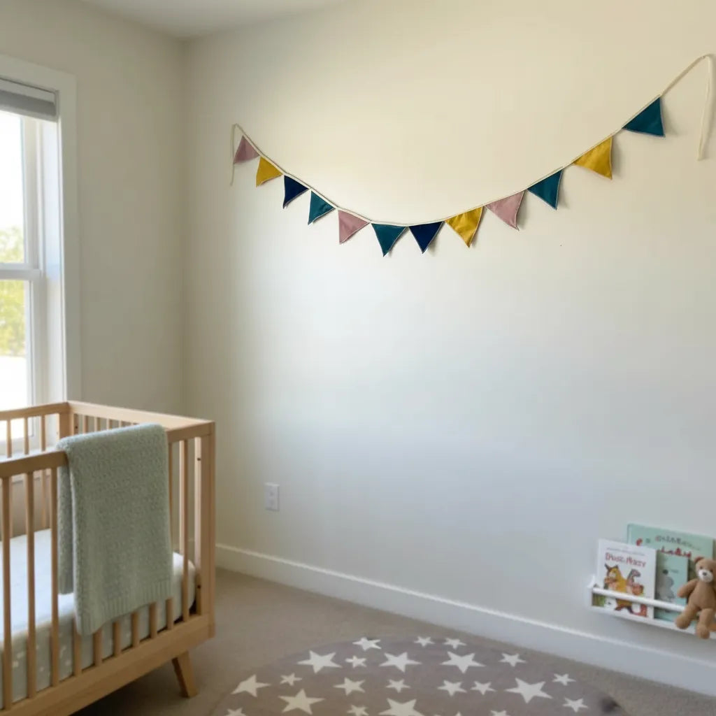 Banderín Decorativo de Terciopelo 2 Metros | Guirnalda Decorativa