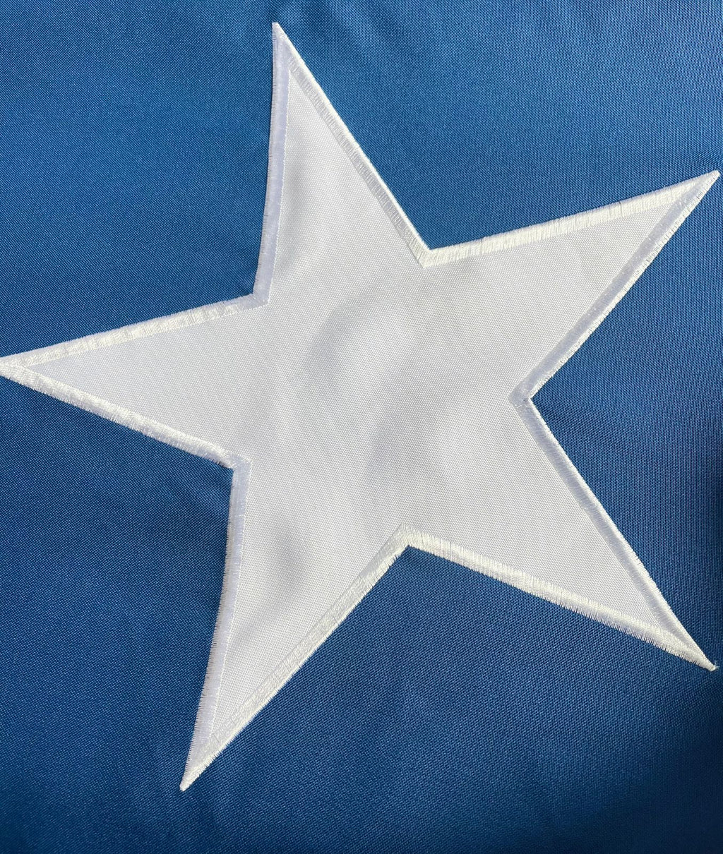 Bandera de chile, detalle  bordada grande