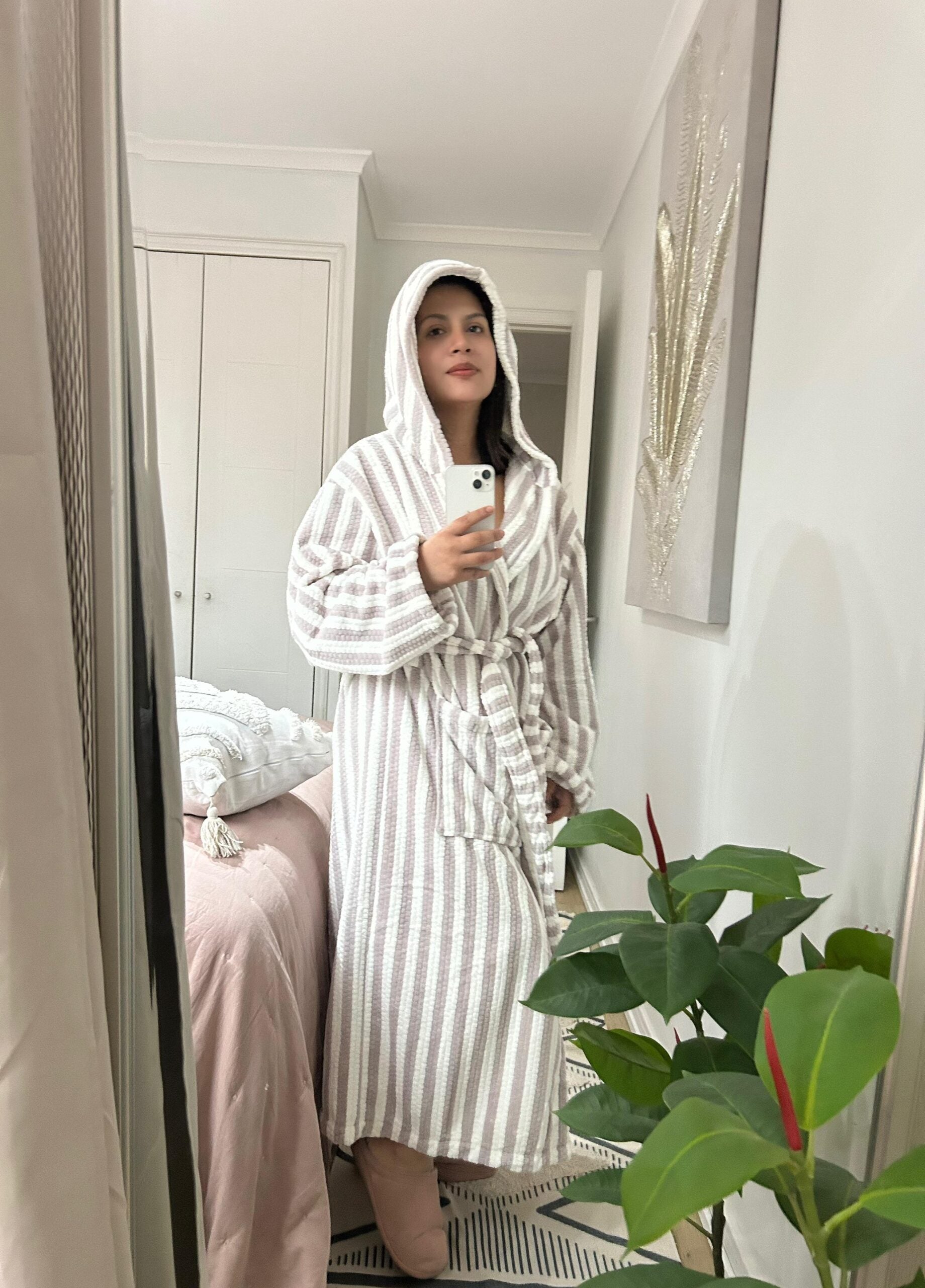 Bata en algodón, rosa