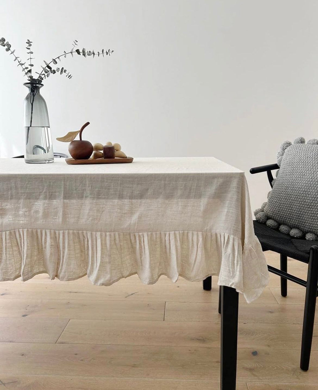 Mantel elegante,  de lino beige