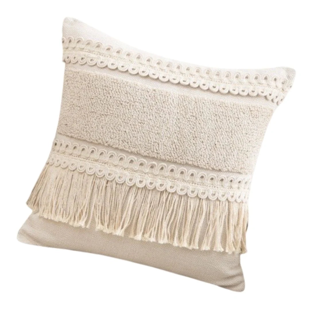 Fundas de cojines boho flecos
