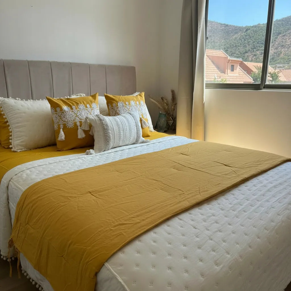 Set Mostaza Natural  Boho - 6 Piezas