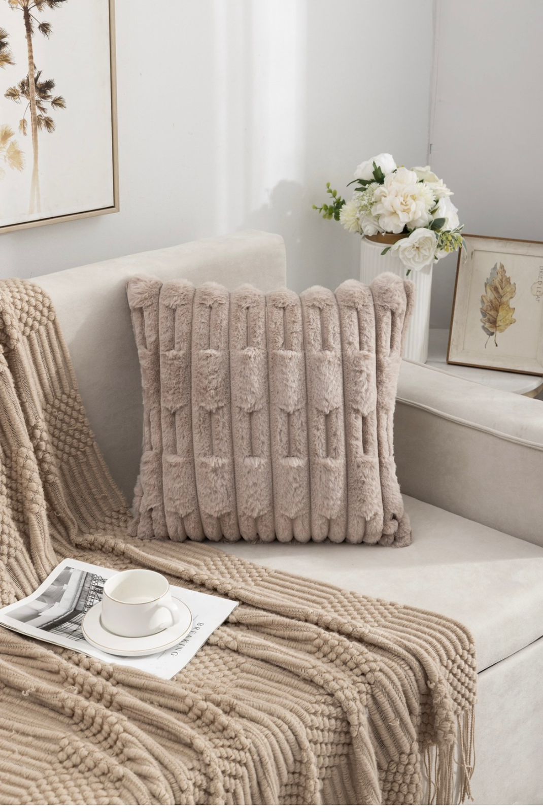 Funda de cojín extra suave con diseño, 45x 45cm