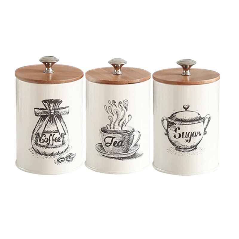 Descuento 20% Set de 3 canister de cocina