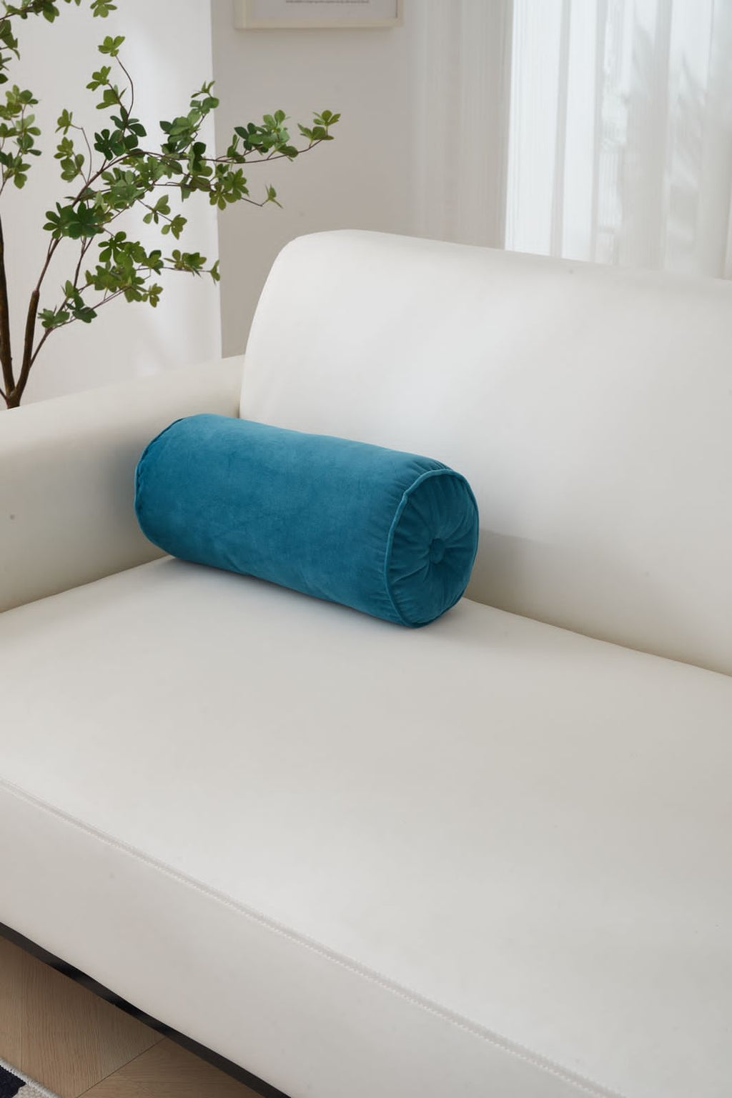 Cojín cilíndrico  44cm de largo  y 20 de diámetro