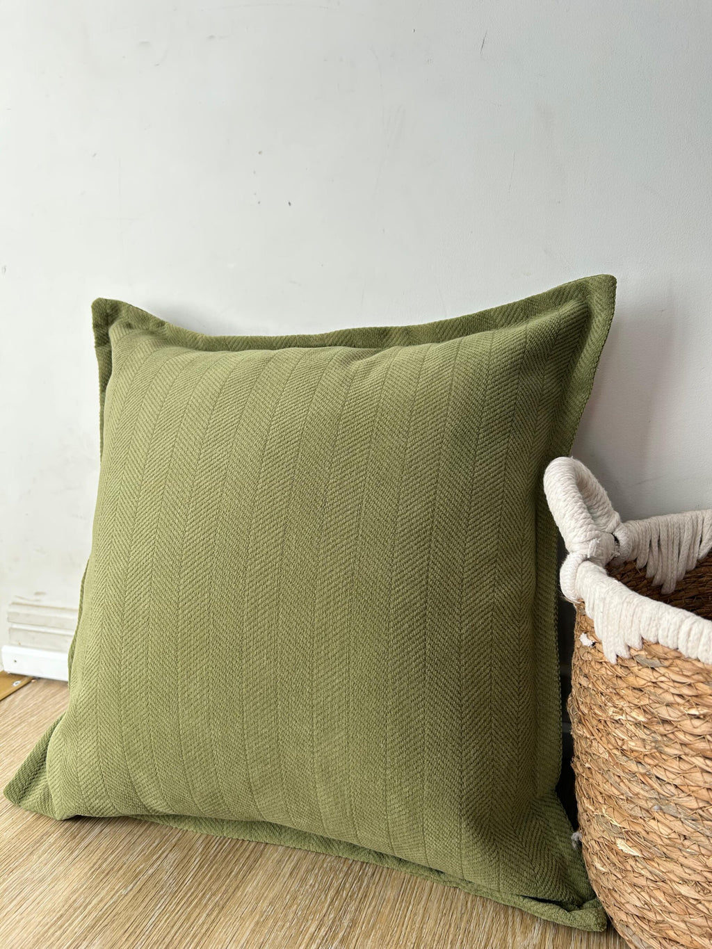 Fundas de cojines chenille liso